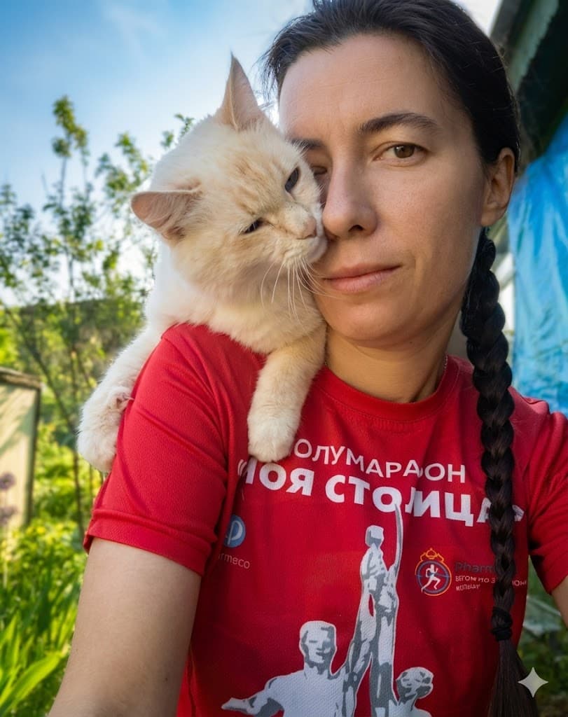 Ветеринарный врач Екатерина Кузнецова с кошкой
